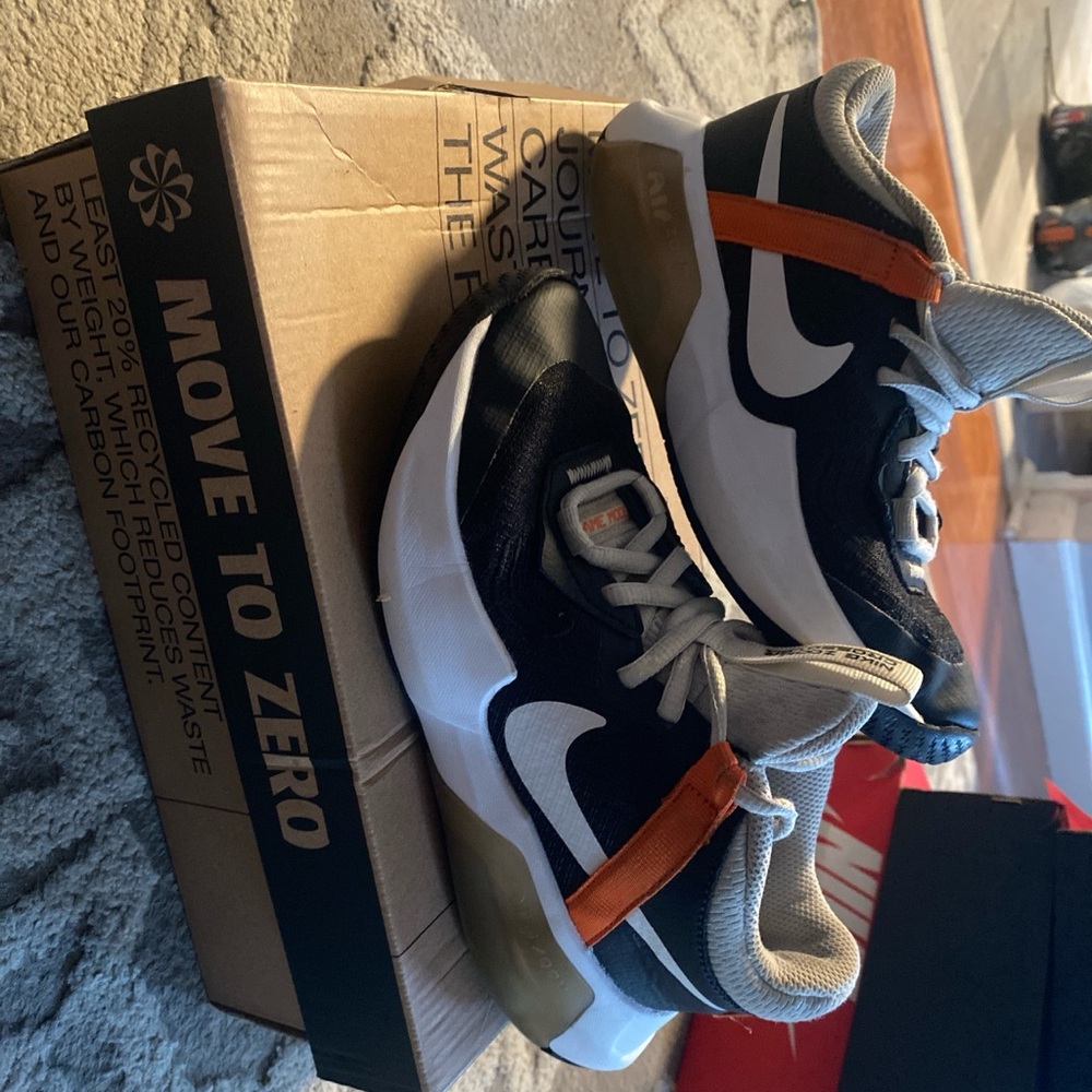 Nike Kids Black and Orange Shoes